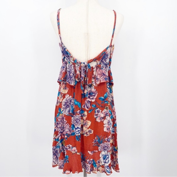 Band of Gypsies Boho Desert Rose Floral Mini Dress, Size medium - Picture 7 of 11